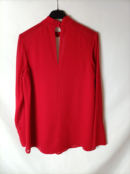 BIMANI. Red blouse with Perkins collar Ts