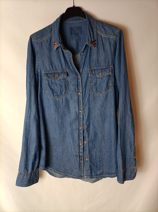OTHER. Studded denim shirt Ts/m