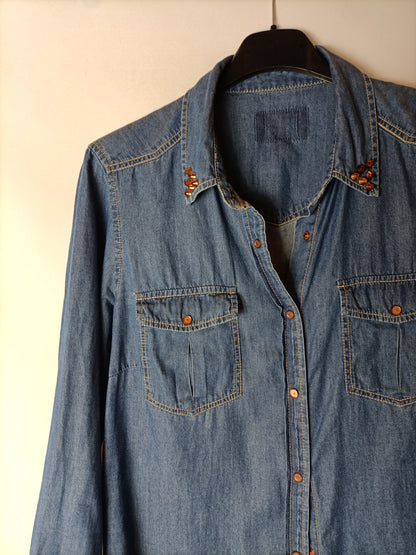 OTHER. Studded denim shirt Ts/m