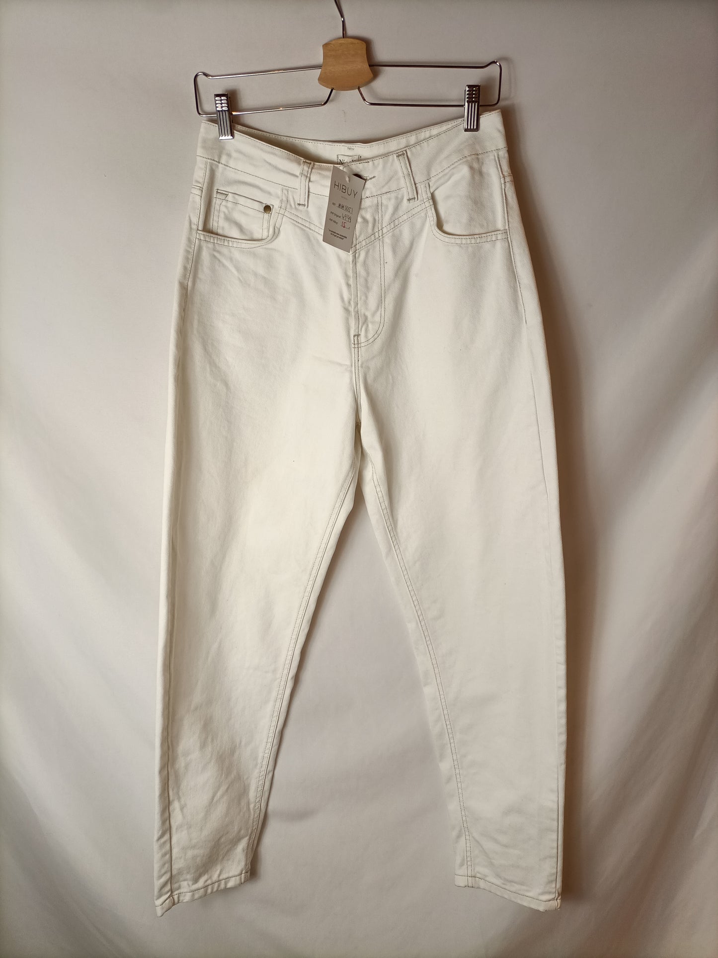 NICOLI. Pantalones blanco roto T.38