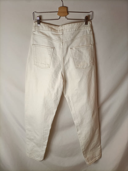 NICOLI. Pantalones blanco roto T.38