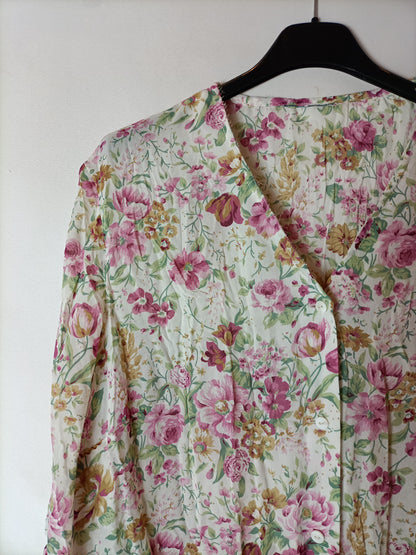 OTRAS. Blusa flores beige T.u(l)