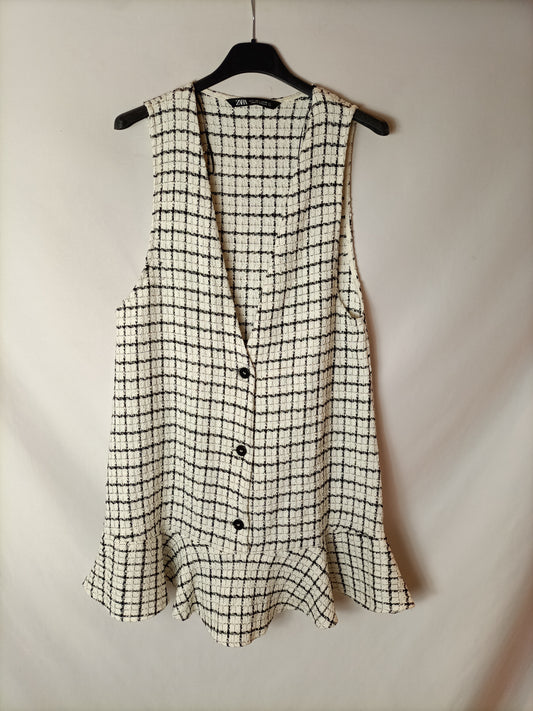 ZARA. Short tweed dress Tl