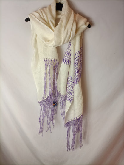 OTHERS. Raw beige scarf