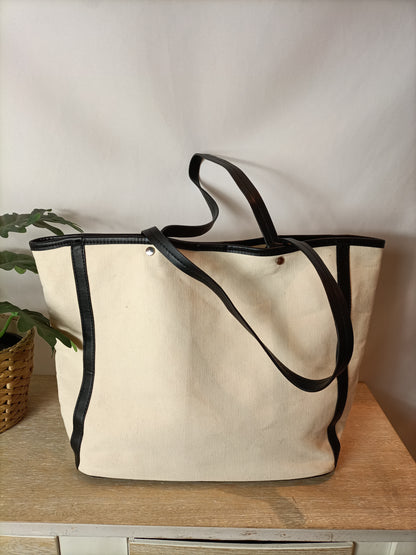 ZARA. Bolso beige shopper