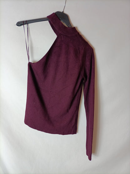 MANGO. Jersey fino entallado asimétrico. T XS