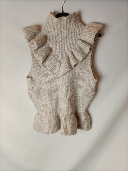 ZARA. Sleeveless mottled sweater. TS