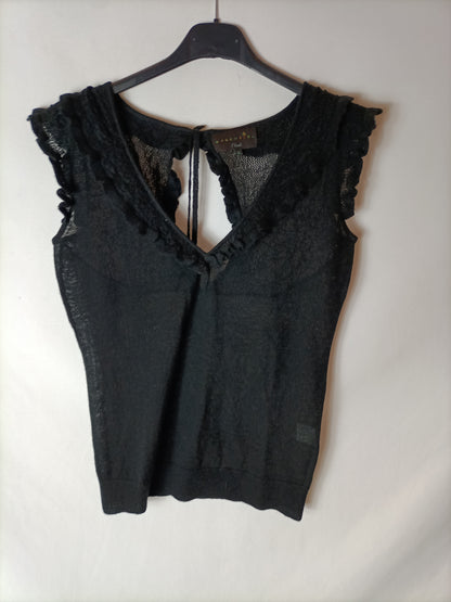 ESSENTIEL. Black knit top Tm