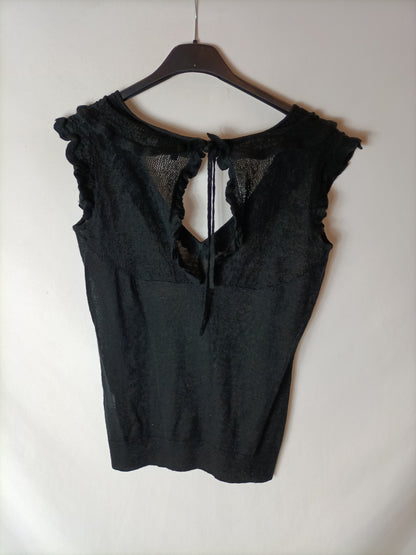 ESSENTIEL. Black knit top Tm