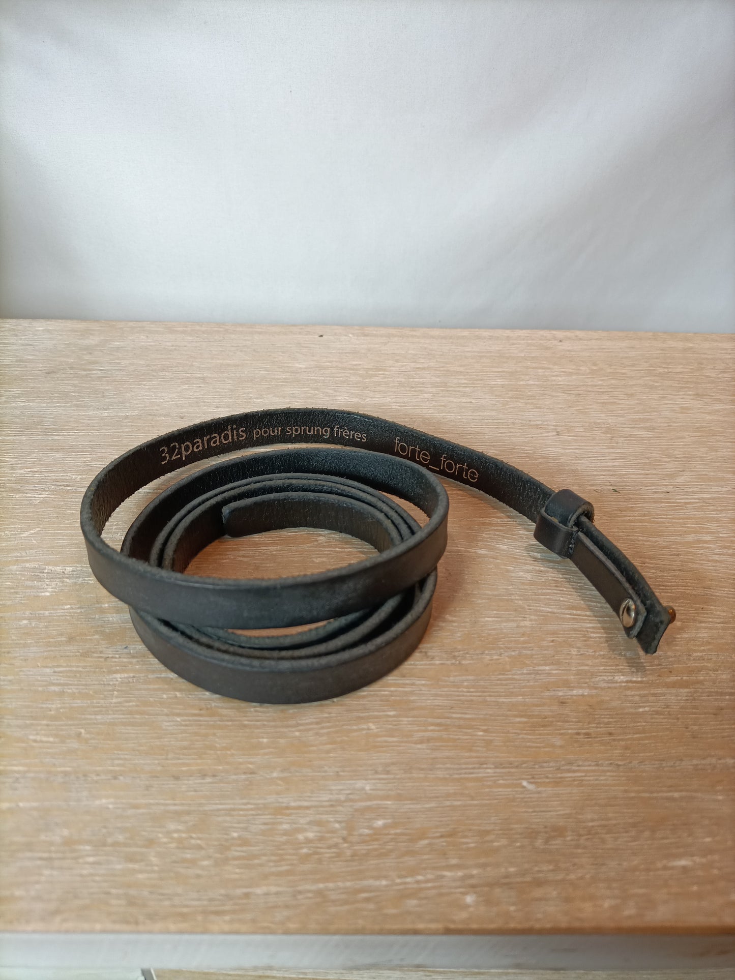FORTE FORTE. Mini black leather belt