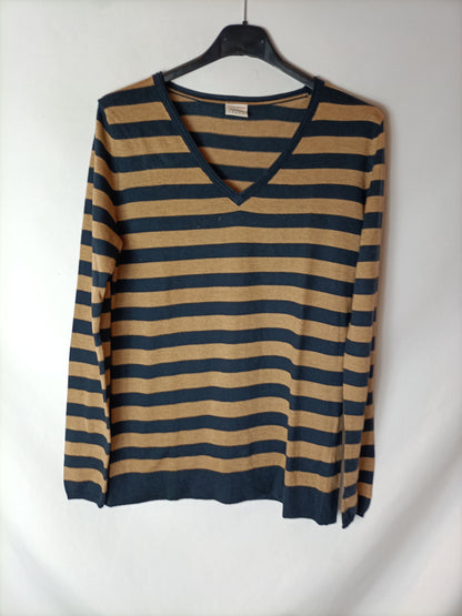 ESPIRIT. Jersey rayas cuello pico. T M