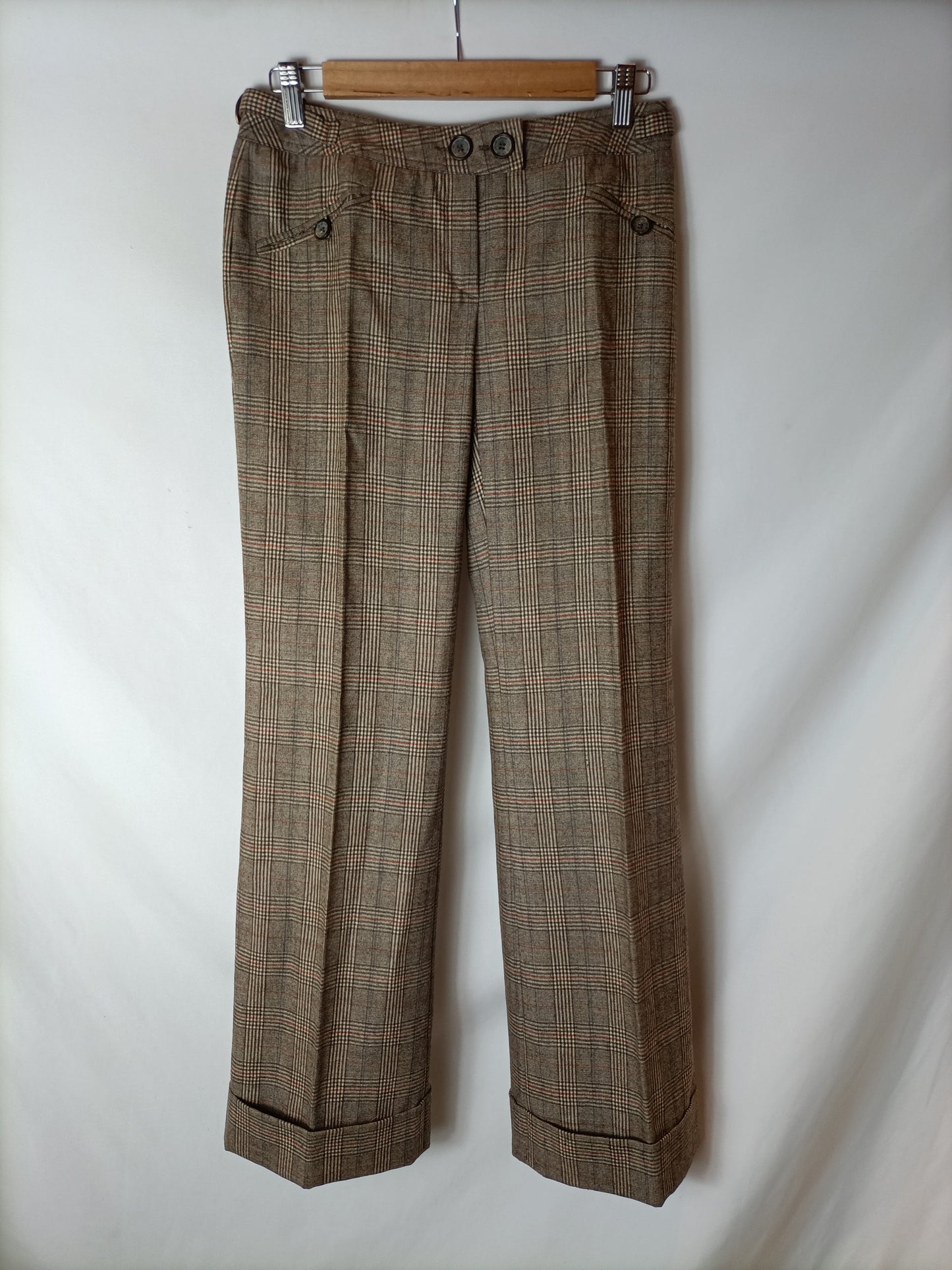 LIU.JO. Checkered pleated trousers. Size 38
