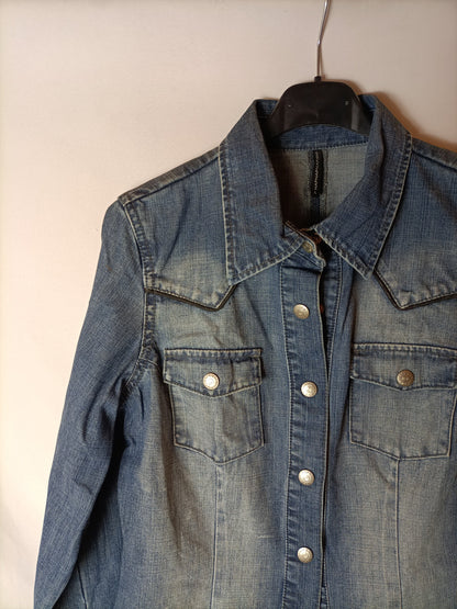 NAF NAF. Camisa vaquera vintage T.l(s)