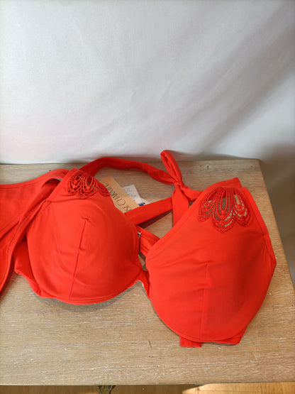 LISE CHARMEL. Bikini naranja encaje T.38/75