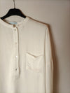 RENATTA&GO. Blusa blanca tejido animal print. T S