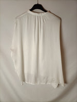 RENATTA&GO. Blusa blanca tejido animal print. T S