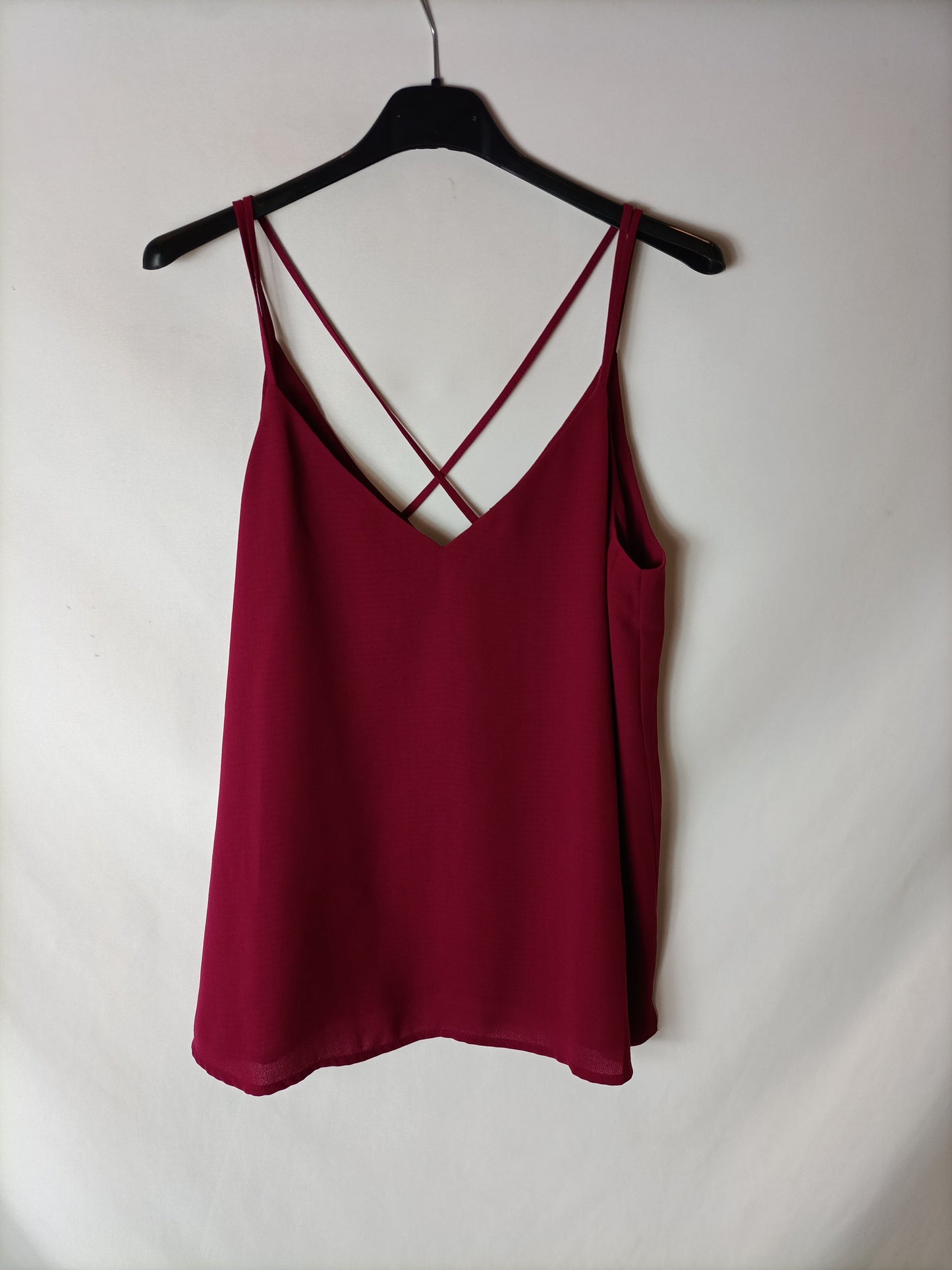 STRADIVARIUS. Top burdos tirantes T.s