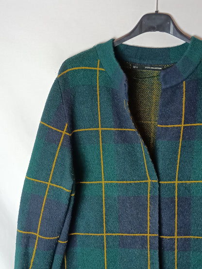 SFERA. Chaqueta larga verde botella. T M