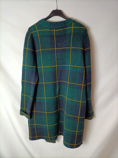 SFERA. Chaqueta larga verde botella. T M