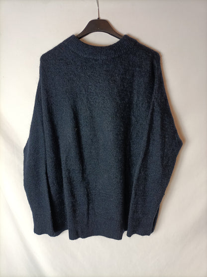 H&M. Jersey azul marino hilos brillo. T M