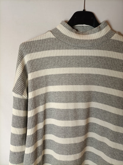 STRADIVARIUS. Striped ribbed sweater. T.S.