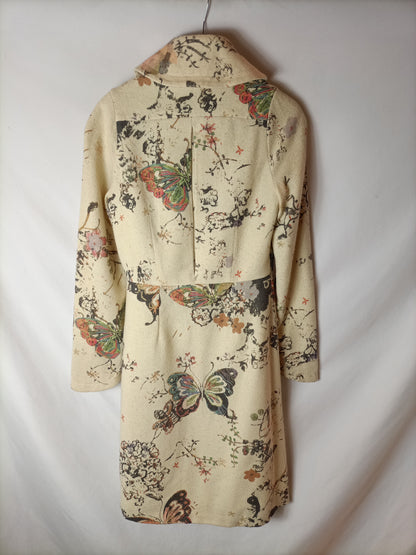 SOUL AGUILAR. Beige floral coat T.38