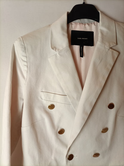 ISABEL MARANT. Short white blazer, size 38