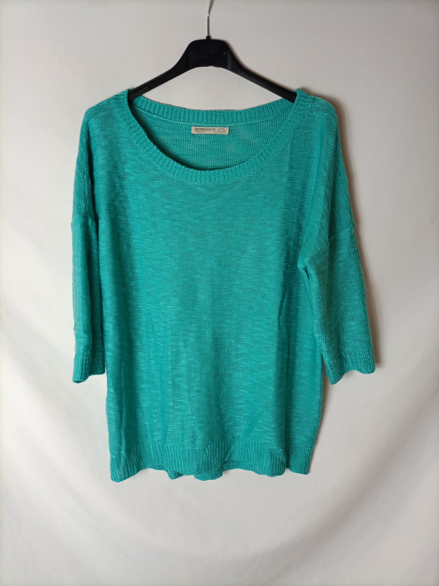 BLANCO. Jersey/top turquesa T.s