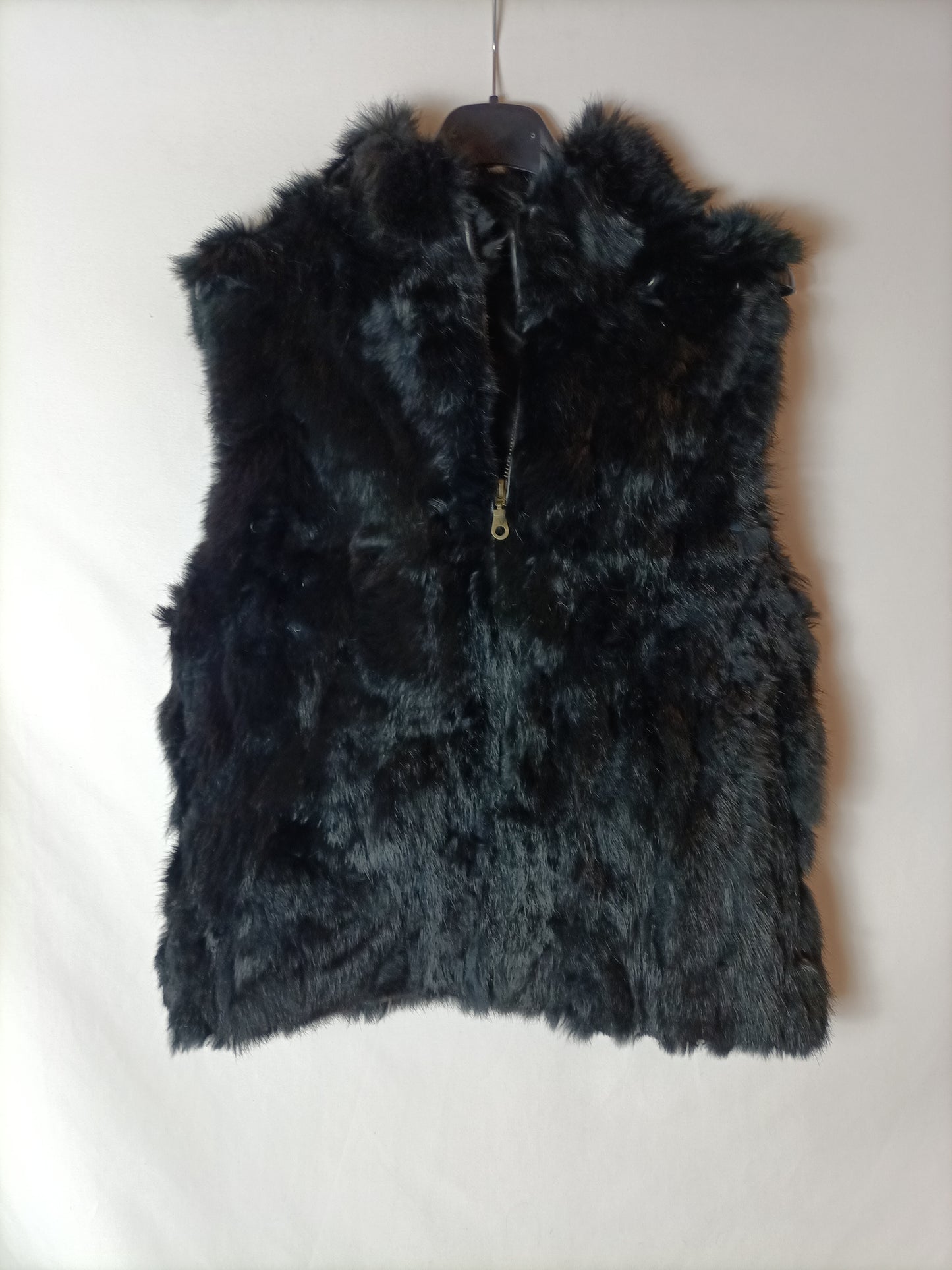 OTRAS. Chaleco pelo negro T.u(s)