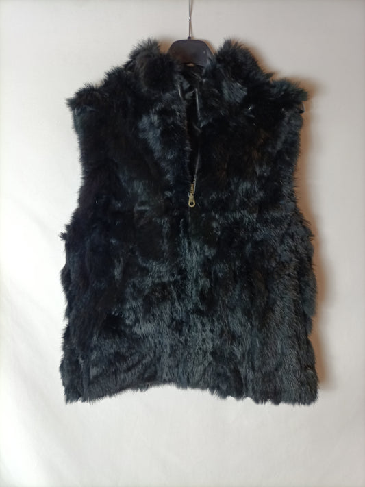 OTRAS. Chaleco pelo negro T.u(s)