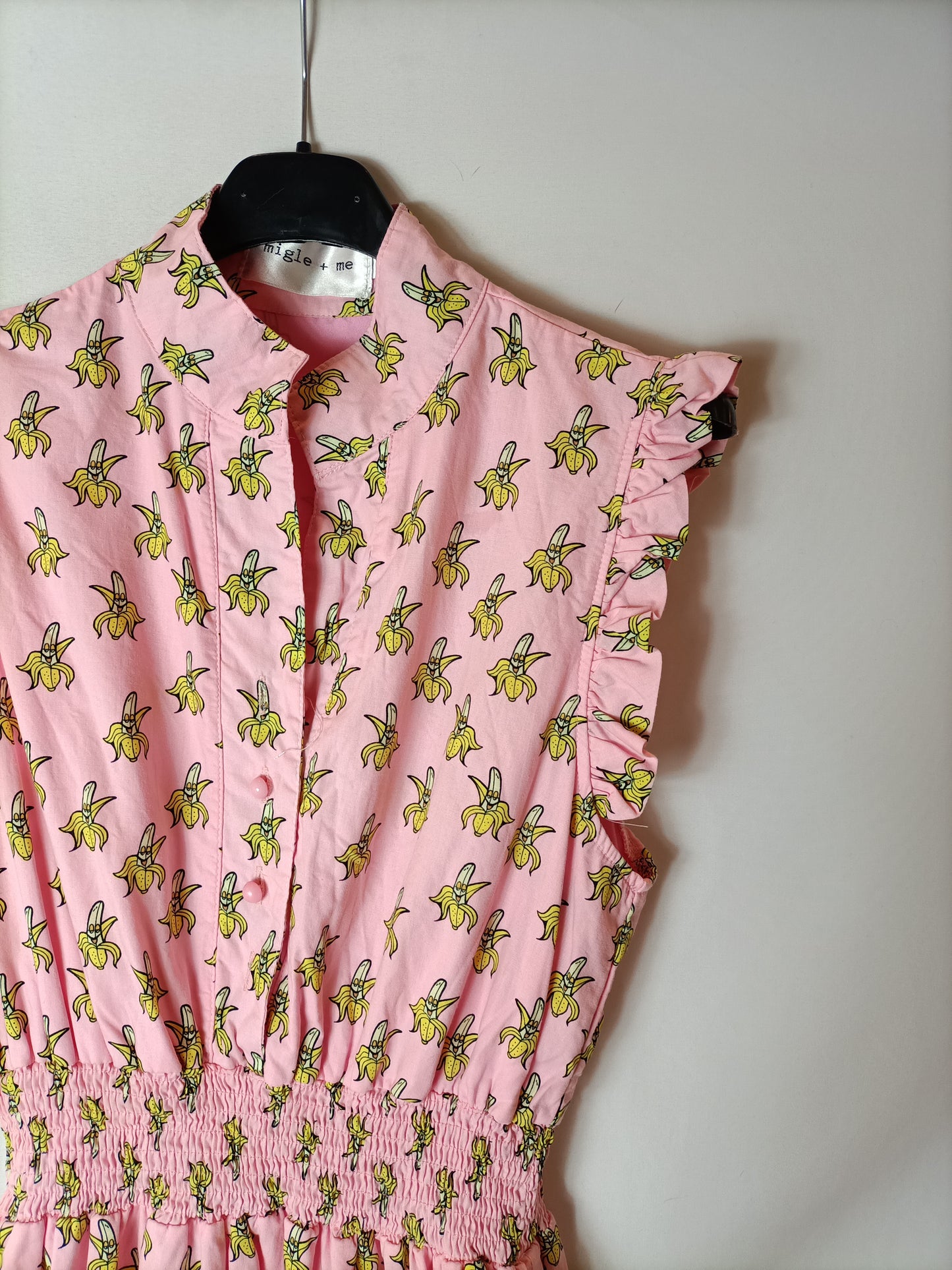 MIGLE+ME Vestido rosa plátanos T.m