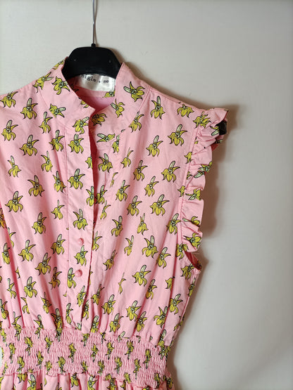 MIGLE+ME Vestido rosa plátanos T.m