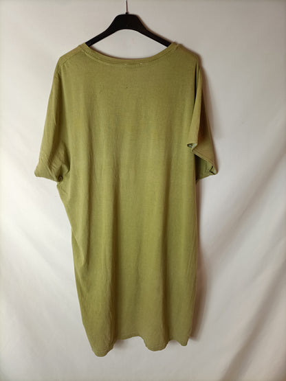 ZARA. Vestido verdes oversized T.m