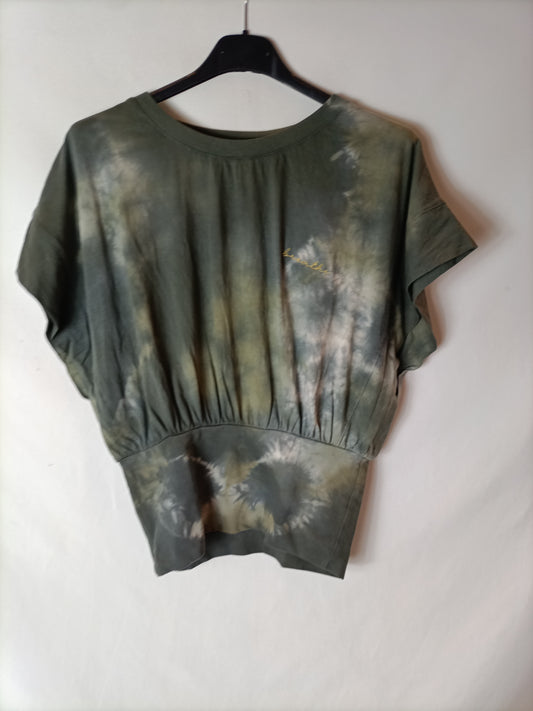 SEVENTEES. Camiseta verde tie dye T.1(s)