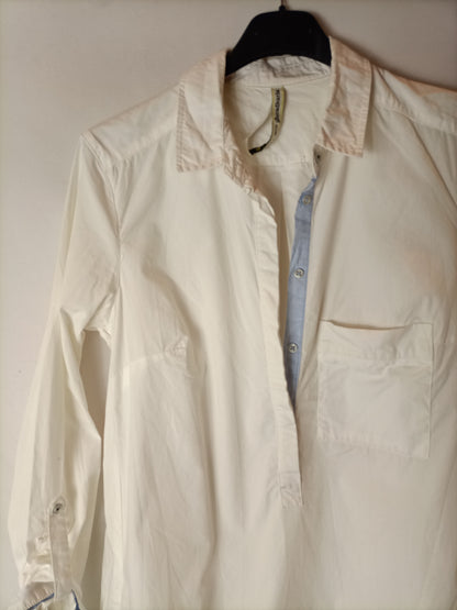 STRADIVARIUS. White Ts shirt dress