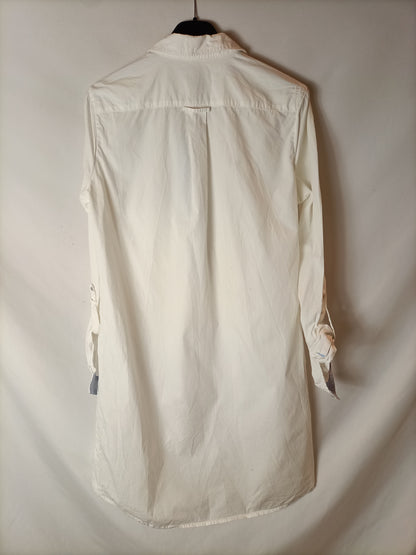 STRADIVARIUS. White Ts shirt dress