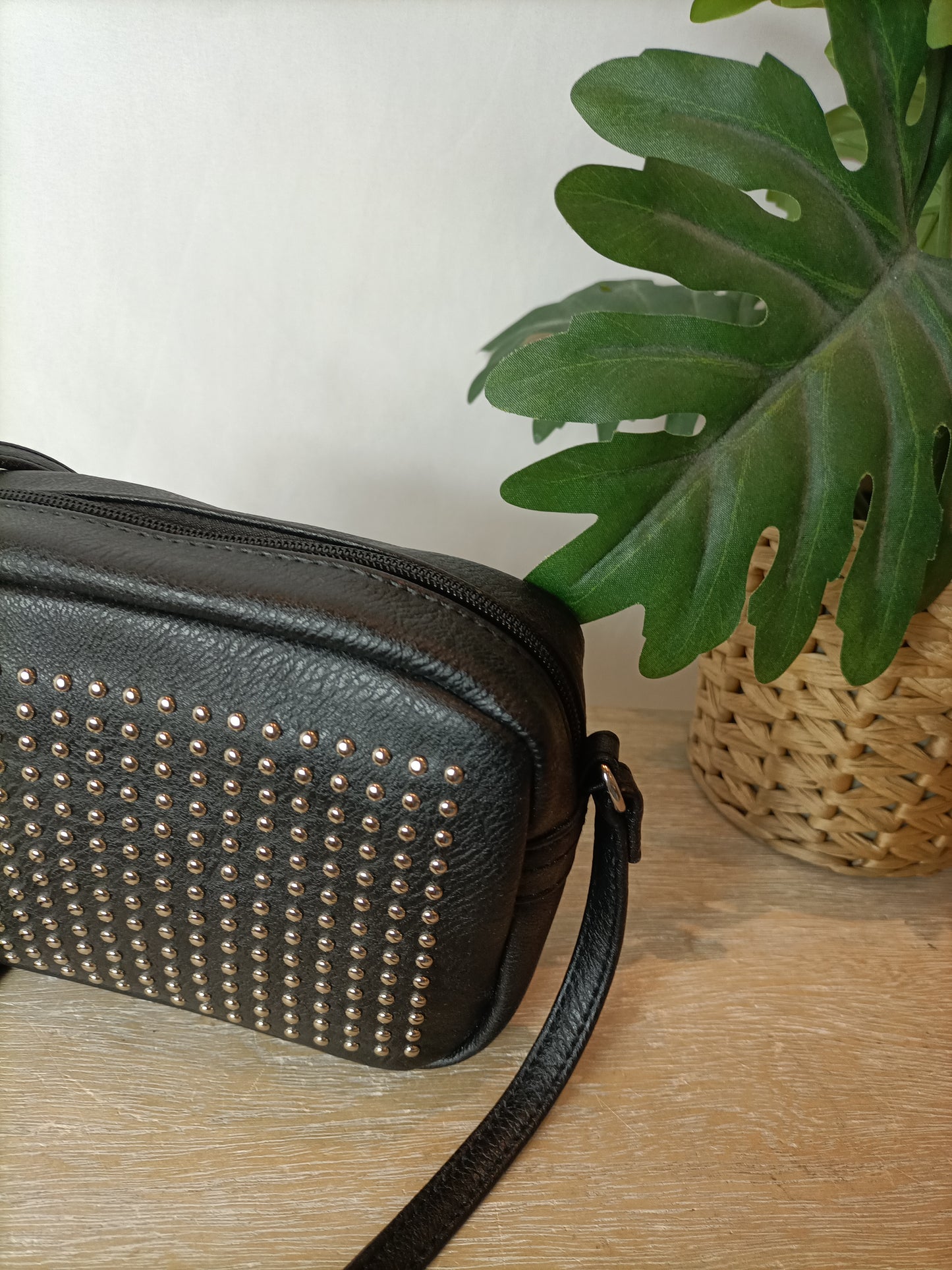 PRIMARK. Black studded bag