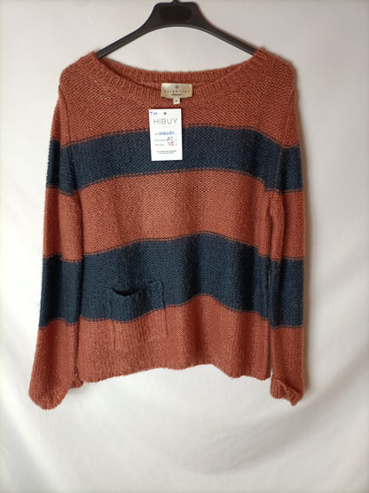 ESSENTIEL. Blue and pink striped sweater Tm
