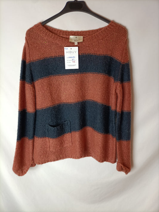 ESSENTIEL. Blue and pink striped sweater Tm