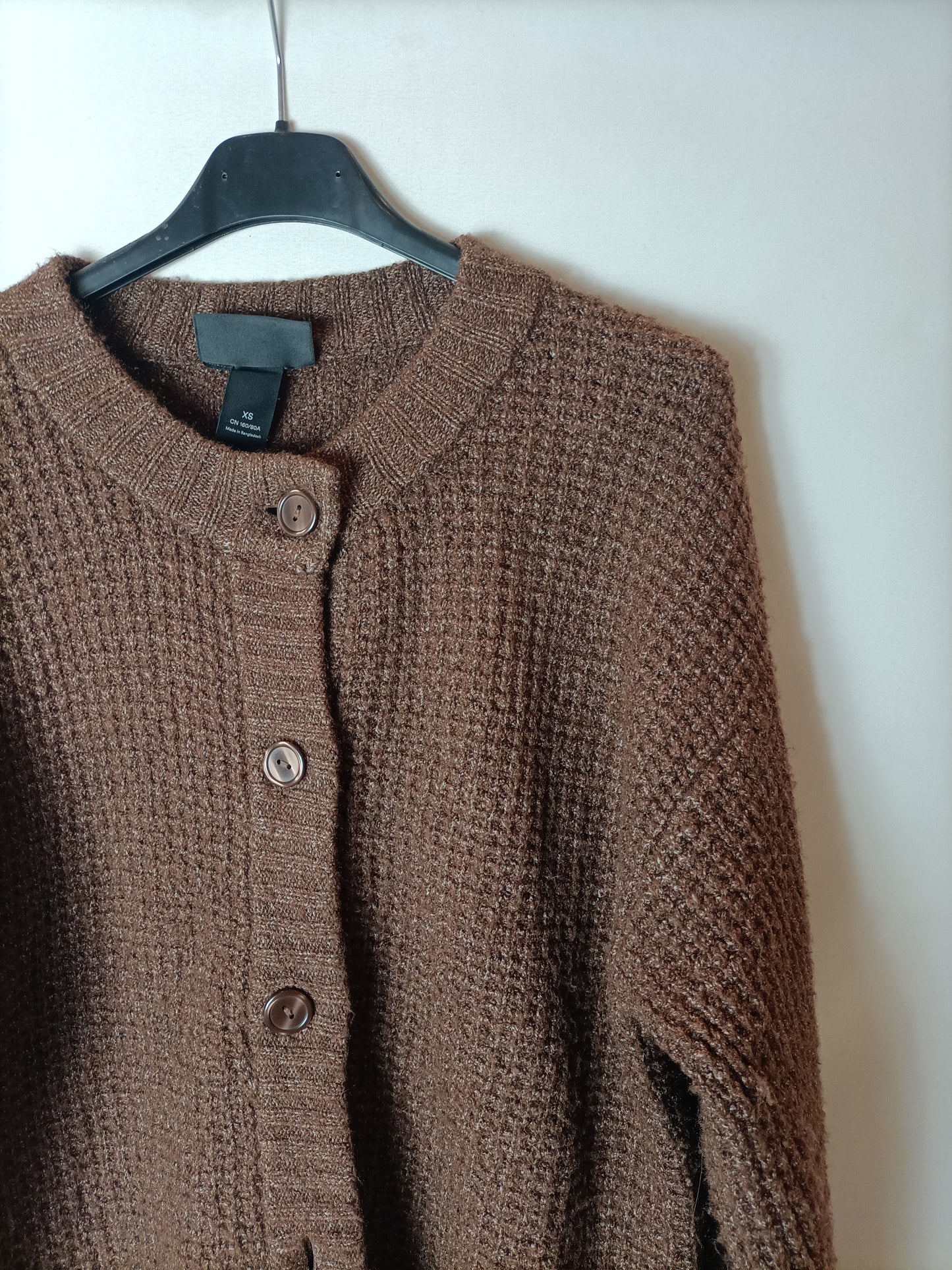 MONKI. Heathered brown cardigan T.xs