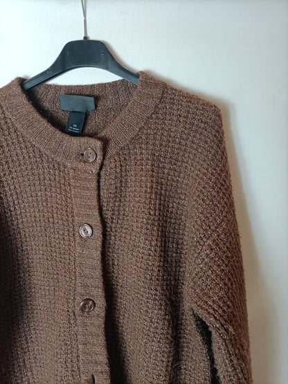 MONKI. Heathered brown cardigan T.xs