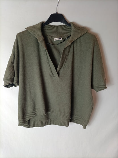 NOISY MAY. Top verde polero T.s(tara)