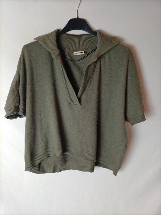 NOISY MAY. Top verde polero T.s(tara)