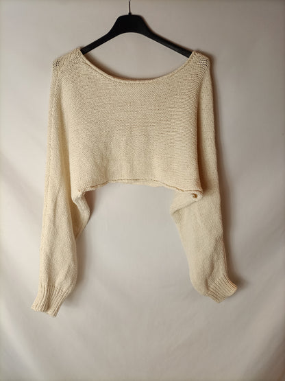 OTHERS. Beige crop sweater. YOU (s/m)
