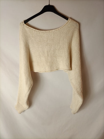 OTHERS. Beige crop sweater. YOU (s/m)