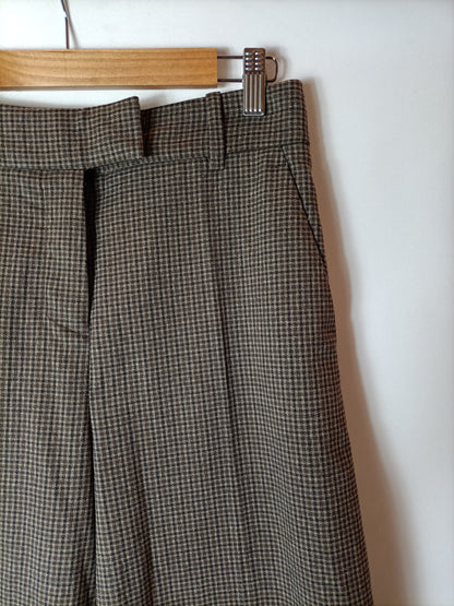 MANGO. Checked culottes. Size 36