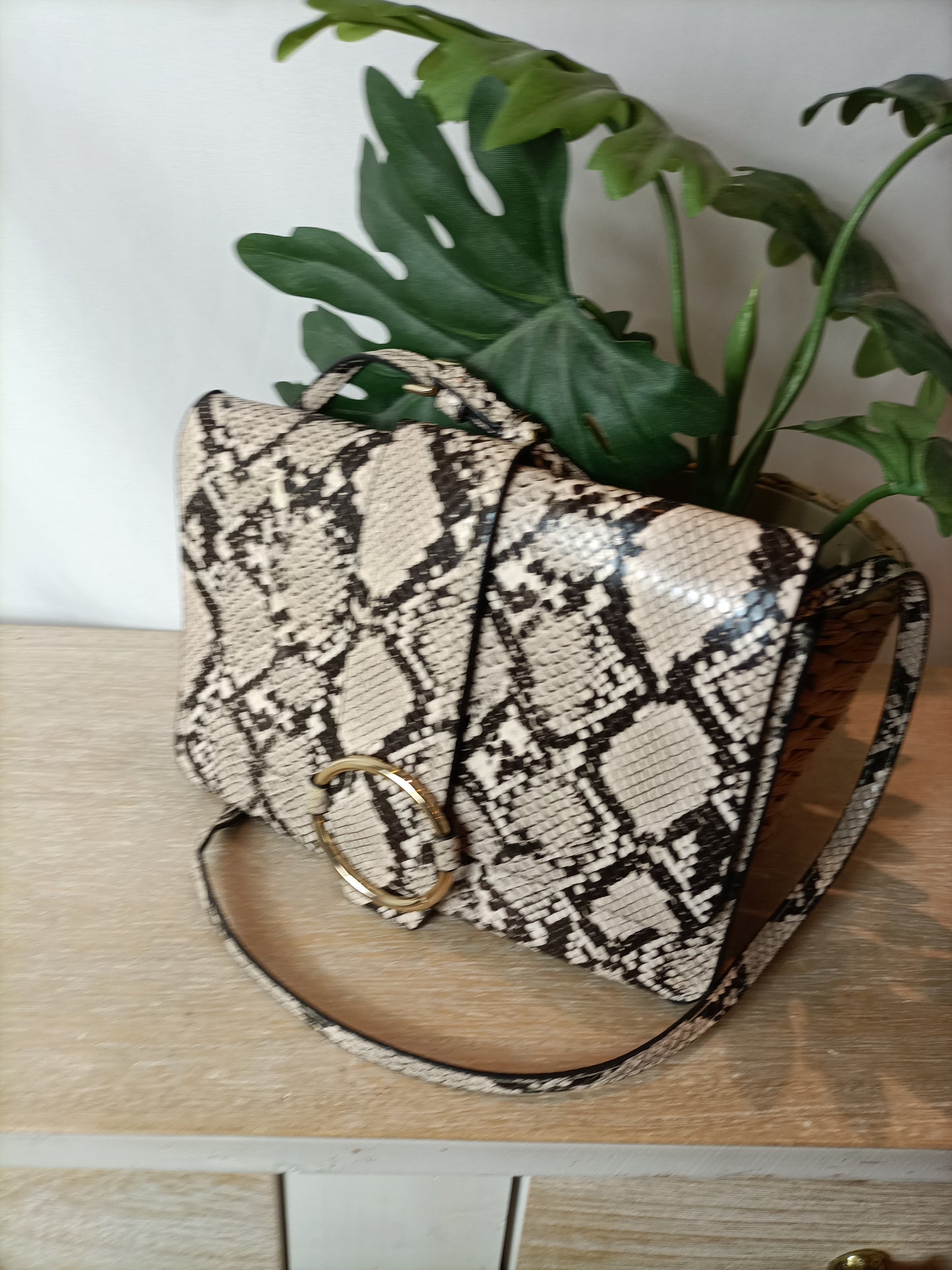 MANGO. Animal print bag