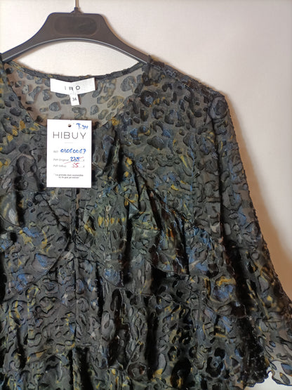 IRO. Animal print blouse size 34
