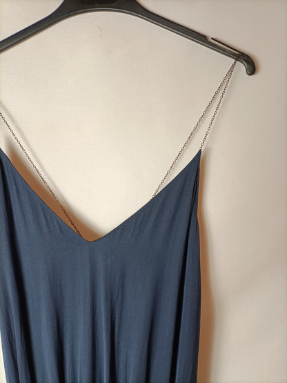 ZARA. Mono largo azul T.s