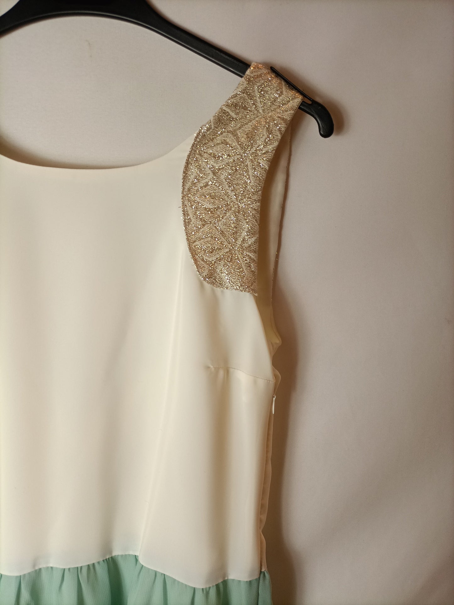 OTRAS. Vestido largo bicolor T.u(m)